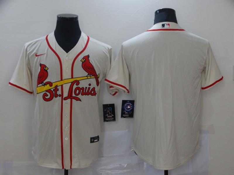 Men's St. Louis Cardinals Cream Alternate Blank Jersey